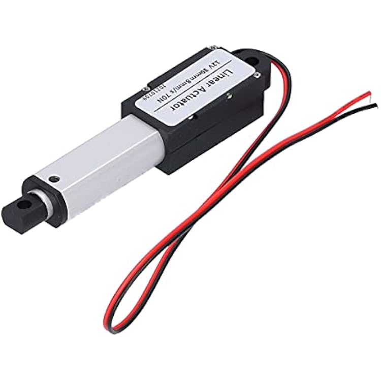 12V Linear Actuator 30mm Stroke 8mms Speed 70N Force Noise Cancelling Short Circuit Protection Electric Linear Actuator for Automation