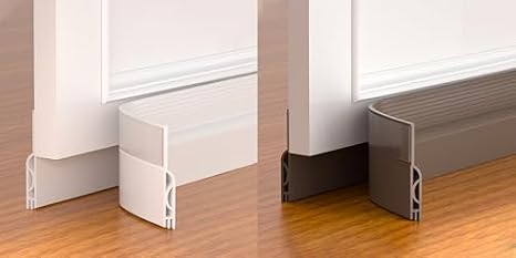 Door Draft Stopper,Adjustable Door Sweep for Bottom of Door,Silicone Weather Stripping Door Bottom Seal Blocker Air Noise,Under Door Gap Filler for Interior/Exterior Doors
