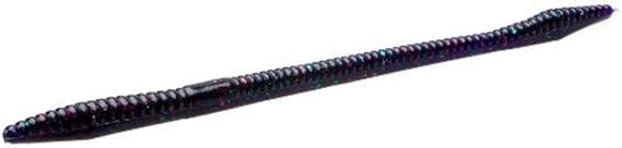 Zoom Trick Worm-Pack of 20 (Junebug Red, 6.75-Inch)