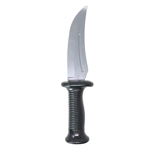 Skeleteen Fake Rubber Knife Prank - Realistic Looking Prank Toy - Costume Prop or Gag Blade for Halloween Haunted House, April Fools - 10.75 with Comfortable Molded Grip
