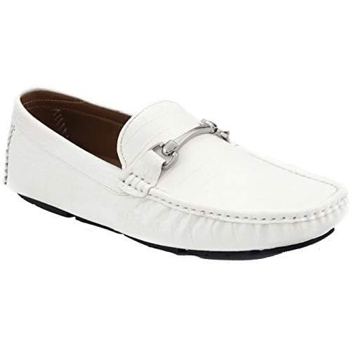 Amali Cola - Driving Moccasins for Men Mens Slip On Loafers, Moccasins, Slip-on Dress Shoes - Driving Loafers with Matching Color Bit
