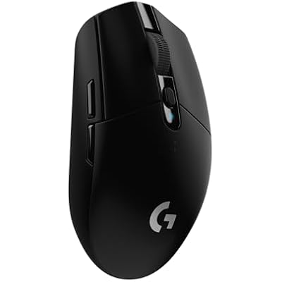 Logitech G305 Lightspeed Wireless Gaming Mouse, Hero Sensor, 12,000 DPI, Lightweight, 6 Programmable Buttons, 250h Battery, On-Board Memory, Compatible with PC, Mac - Black