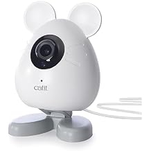 Catit PIXI Smart Mouse Pet Camera App-Controlled 360 Camera for Cats with Night Vision, 2-Way Audio & Motion Detection Record & Monitor Your Cat