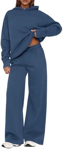 PRETTYGARDEN Womens Sweatsuits 2 Piece Set 2026 Casual Winter Long Sleeve Hoodie Loose Wide Leg Sweatpants Fall Tracksuit