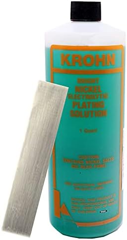 Krohn Bright Nickel Plating Solution Electroplating 1 Quart with Anode