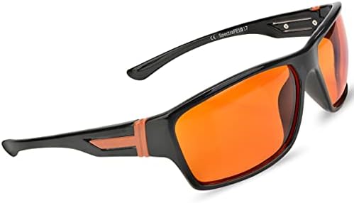 Spectra479 - 99.9% Blue Light Blocking Amber Glasses for Sleep - Medium Adult Size Nighttime Eye Wear - Special Orange Tinted Glasses Help You Sleep & Relax Your Eyes
