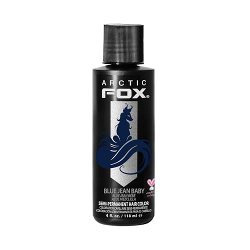 ARCTIC FOX Vegan and Cruelty-Free Semi-Permanent Hair Color Dye 4 Fl Oz, BLUE JEAN BABY