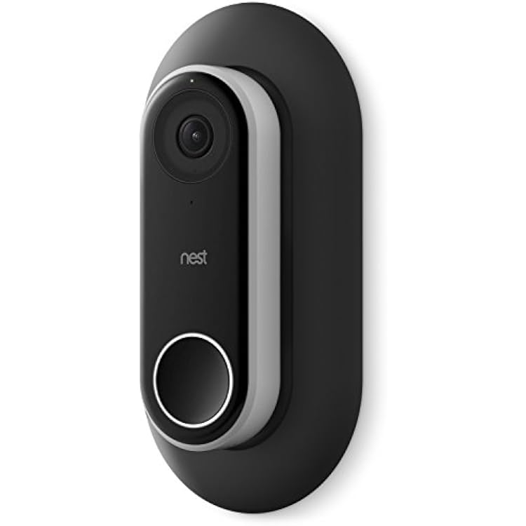 elago Wall Plate Designed for Google Nest Hello Wall Plate Wired [Black] - Compatible with Google Nest Hello Smart WiFi Video Doorbell, Use with Adjustable Wedge [US Patent Registered]