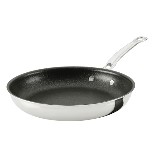 Hestan ProBond Luxe TITUM Nonstick Skillet, 11-Inch Professional Clad Stainless Steel, ProCore Tri-Ply Clad Construction, Polished Exterior, Induction & Oven Safe