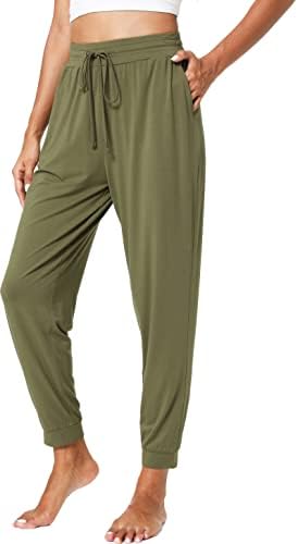LazyCozy Bamboo Viscose Jogger Pajama Pants for Women Soft Lightweight Knit Sleep Pants with Pockets