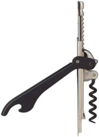 Puigpull Carjack Style Corkscrew with Nonstick Spiral, Black