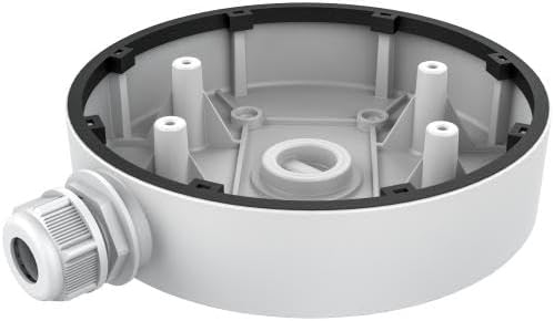 DS-1280ZJ-DM55 Junction Box Mount Bracket for Hikvision Dome Bullet Cameras, Weather Proof, Aluminum Alloy, White