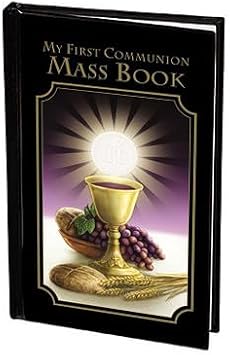 First Holy Communion Missal - Catholic Prayer Book Hard Cover English Black