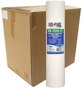 Neo-Pure 20" BB Graded Density Polypropylene Sediment Filter | 75/25 Micron | 6-Pack | Compatible with Residential, Commercial, and Industrial Filtration Systems