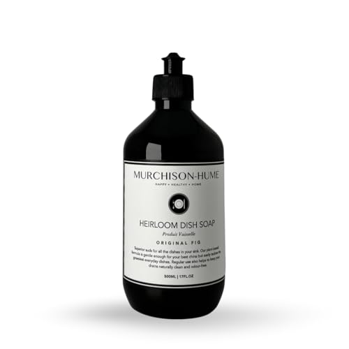 Murchison-Hume Heirloom Dish Soap | Plant-Based Dishwashing Liquid | Cuts Grease | Gentle on Hands | Hypoallergenic | Biodegradable | Safe for Fine China | Original Fig | 17 fl oz