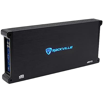 Rockville dB45 3200W 4-Channel 2-Ohm Car Amplifier, High-Speed MOSFET, Adjustable Crossover, LED, Remote Sub Control, Perfect for Car Audio and Subs