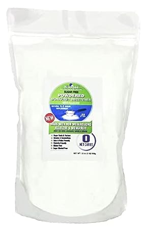 Powdered Monkfruit & Allulose Sweetener, Sugar Substitute, NET WT. 2LB (908g)