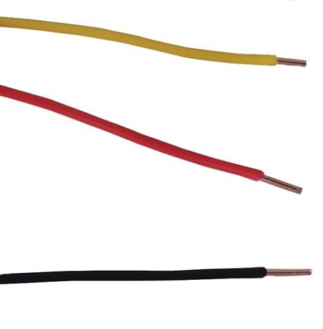 22 Gauge AWG Solid Hook-Up Wire Set - 300 ft 3 Color Kit 100 feet ea of Black, Red, Yellow UL1007 TINNED