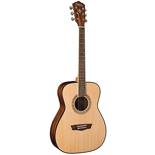 Washburn Apprentice 5 Series AF5K Folk Acoustic Guitar, Rosewood Fretboard, Natural