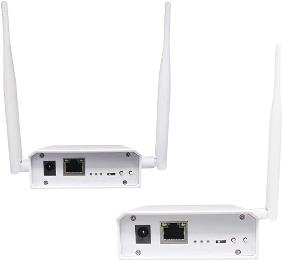 WiFi Bridge Wired Bridge,2.4GHz & 5.8GHz Dual Band Point to Point Outdoor WiFi Extender,3KM(9842ft) Long Distance Powerful,IEEE 802.11ah Antenna WiFi Range Transmission Faster Speed (1 to 1)