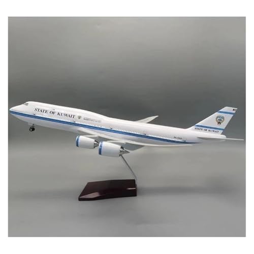 Static Aircraft Model 1150 for Kuwait Airways B747-8 Aircraft Model Diecast Resin Simulation Plane Models Suitable for Displaywith Light