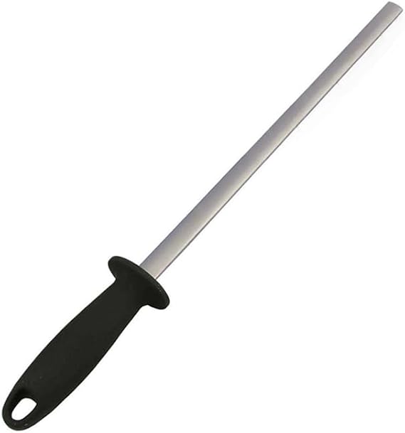 10 Inch Diamond Knife Sharpening Steel Rod, Professional Kitchen Diamond Knife Blade Sharpener Rod Stick, Knife Honer Steel for Honing Knife Blades, Chef Knives and Shears/17(10#)