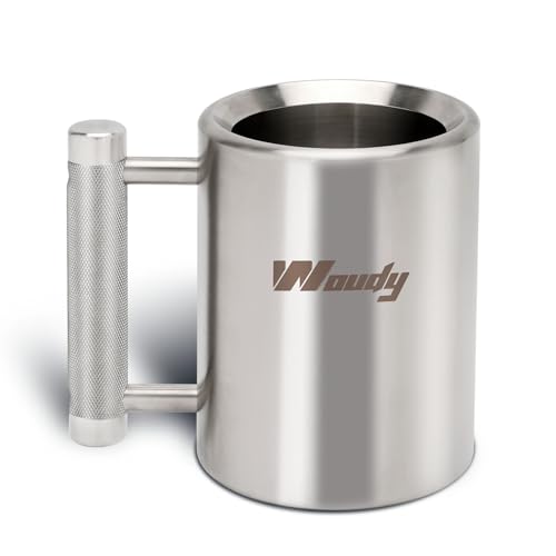 Heavy Stainless Steel Dumbbell Cup, Weighted Coffee Mug, Fitness Sports Water Cup, Gym Workout Enthusiast Gifts