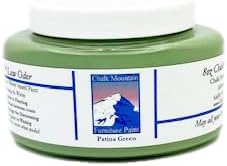 Quality Chalk Furniture Paint. Zero VOC and Low Odor. 54 Beachy and Earthy Colors. (8oz #50 Patina Green)
