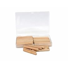 42Pcs Wood Dowel Pins Compatible with IKEA Part 101339 (Kallax Shelves), Replacement Shelf Support Pins for IKEA Kallax Shelves, Fluted Dowel Pins Made from Hardwood