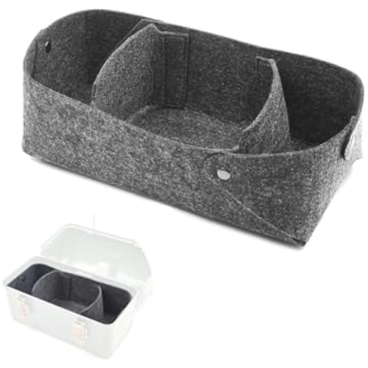 Felt Soft Tray Quilted Inner Pouch Liner Dark Gray Compatible with Stanley Lunch Box 10qt9.4L Lightweight Dividers for Camping