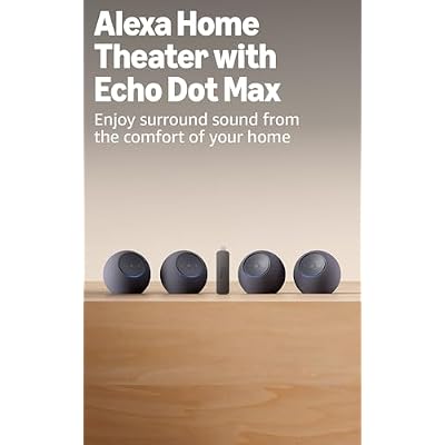 Alexa Home Theater Bundle: Includes Echo Dot Max (4), Graphite, and Fire TV Stick 4K Max
