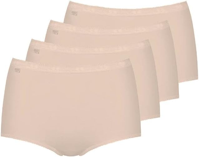 Sloggi MAXI Briefs Knickers Basic+ 4 Pack 95% Cotton Lingerie High Rise