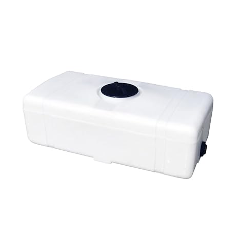 Dunmiers DLPT70 70 Gallon Low Profile Water Tank, Fluid, Liquid Storage Tank for Pressure Washing, Auto Detailing, Roof Cleaning, Window Washing, Farming, and More - Drain Installed Short Side