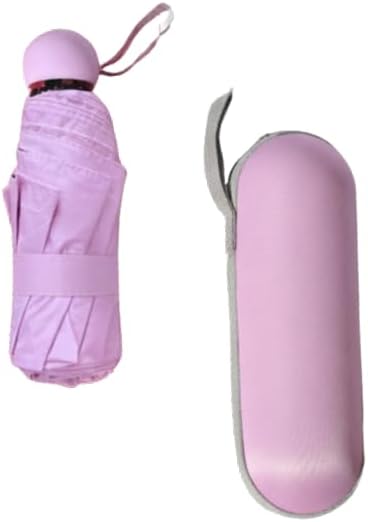 Adornist UV Korumalı Portatif Mini Kapsül Şemsiye – Özel Kılıflı, Su Geçirmez Kumaş, 6 Telli Dayanıklı Yapı, Seyahat & Çanta Boy