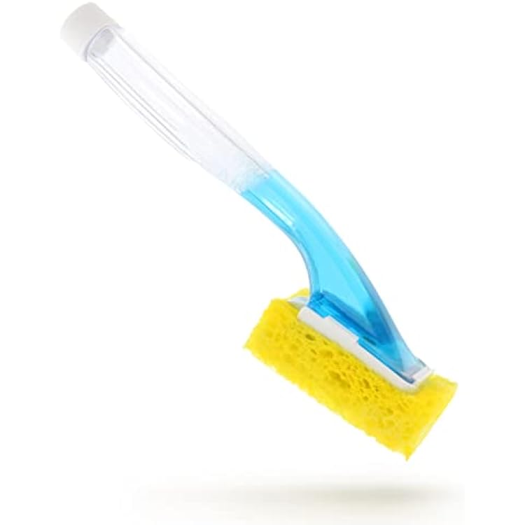 Arrow Home Products Dish Sponge with Soap Dispenser Handle - Fillable Dish Wand for Quick, Convenient Cleaning - Made in the USA - Easy to Refill, Built-In Scrubber, Ideal for Dishes and Pans