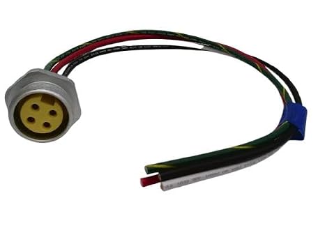 MIN-4FR-1 1 Foot Cable, 16 AWG, 4 Conductors, Aluminum OR Nickel Plated Brass, Female Receptacle, Front Mount 1/2 INCH-14 NPT, PRE-Wired Termination, PVC, Receptacle, Straight