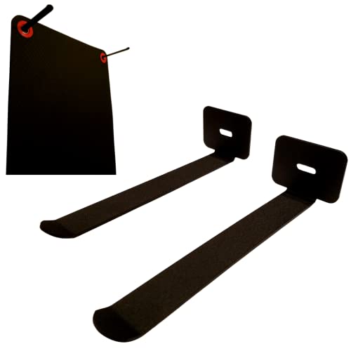 IRON AMERICAN Yoga Mat Hanger - Adjustable Hooks for Exercise Mats, Foam Rollers & Gym Equipment Storage - Wall Mounted - Hardware Included - 6.75 x .75 - American Steel