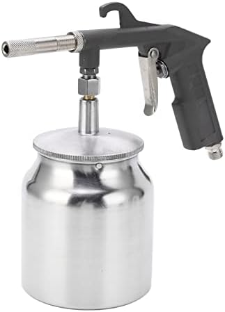 Sand Gun Kit for Air Compressor, Handheld Sandblaster, PS-6R Aluminium Alloy Sandblasting Gun Air Sand Machine Blasting Spray Gun Tool Set with Nozzle Pot