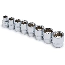 Titan 15203 8-Piece 3/8-Inch Drive SAE Spline Socket Set