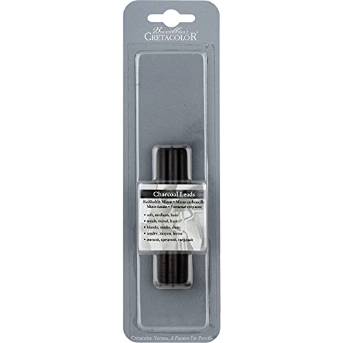 Cretacolor Compressed Charcoal Set, Soft, Medium, Hard