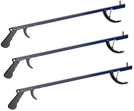 Cubii Health Reacher, Grabber Pickup Tool, Trash Picker Upper, Blue, 3-Pack