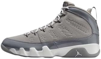 Retro Air Jordan 9 (GS) in Medium Grey/Cool Grey-White by Nike