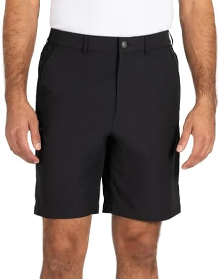 Gerry Mens Elastic Waistband UPF 30+ Tech Short (Black, 40)