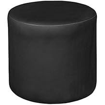 Logan Round Ottoman- Black