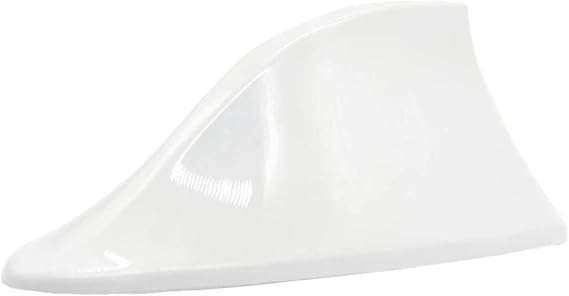 Shark Fin Antenna Cover for Car, Car Top Roof Aerial Base with Adhesive Tape Shark Fin Shape Cover Fits for Most Sedan, SUV, Van, Shark car Accessories Fashion Sense (White)