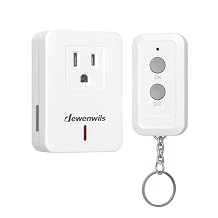 DEWENWILS Indoor Remote Control Outlet, Expandable Remote Light Switch Kit, Wireless On Off Power Switch, 100ft RF Range, Compact Design, White