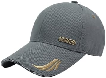Baseball Cap, Black Cotton, Embroidered Gold Logo, Adjustable Baseball Cap Unisex