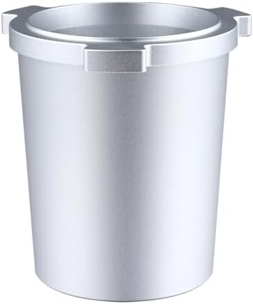 51mm Coffee Bean Dosing Cup for Delonghi La Specialista Espresso Machine Portafilter With Grinder Activating Tab, Coffee Powder Measure Can For EC9355/9555/9665/9155/9255/9885/9335/9865 -Silver Color