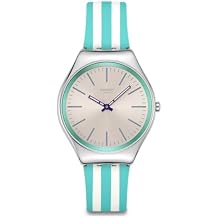 Swatch Unisex Casual Watch Green Stainless Steel Quartz Beach Hour