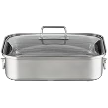 Rosle EXPERTISO Cookware Collection 15" x 11" x 5" Stainless Steel Rectangular Roaser
